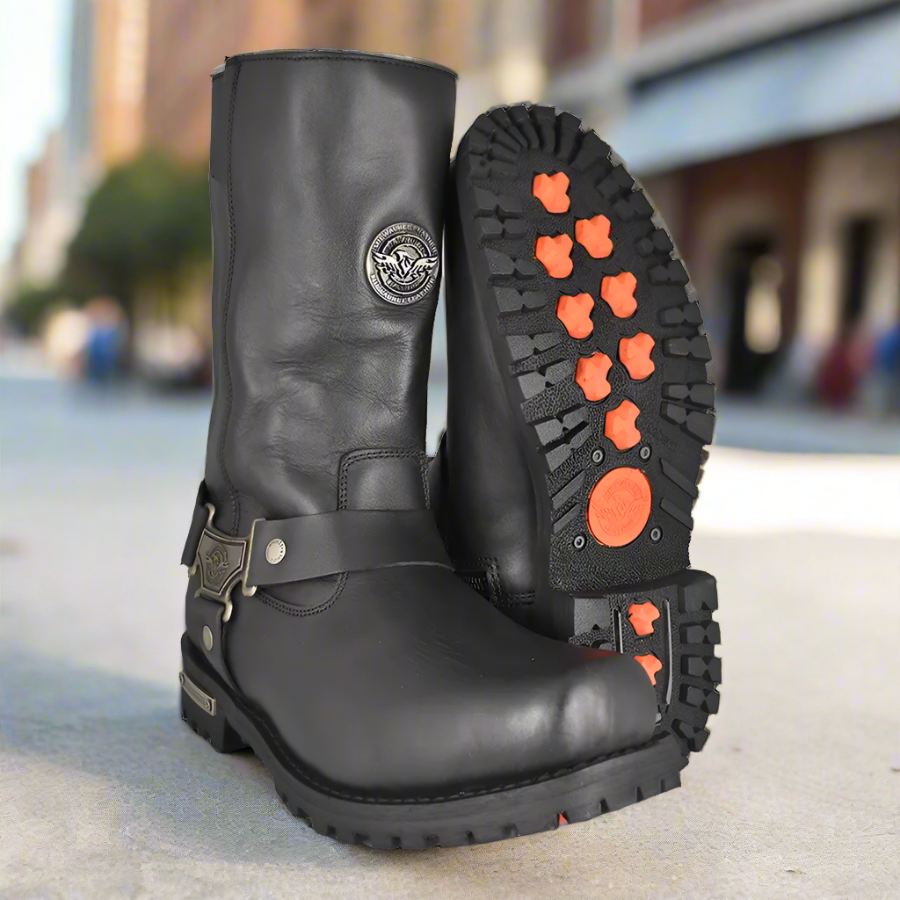 Milwaukee Leather Men s 11 Harness Motorcycle Boots PRIMARCHE